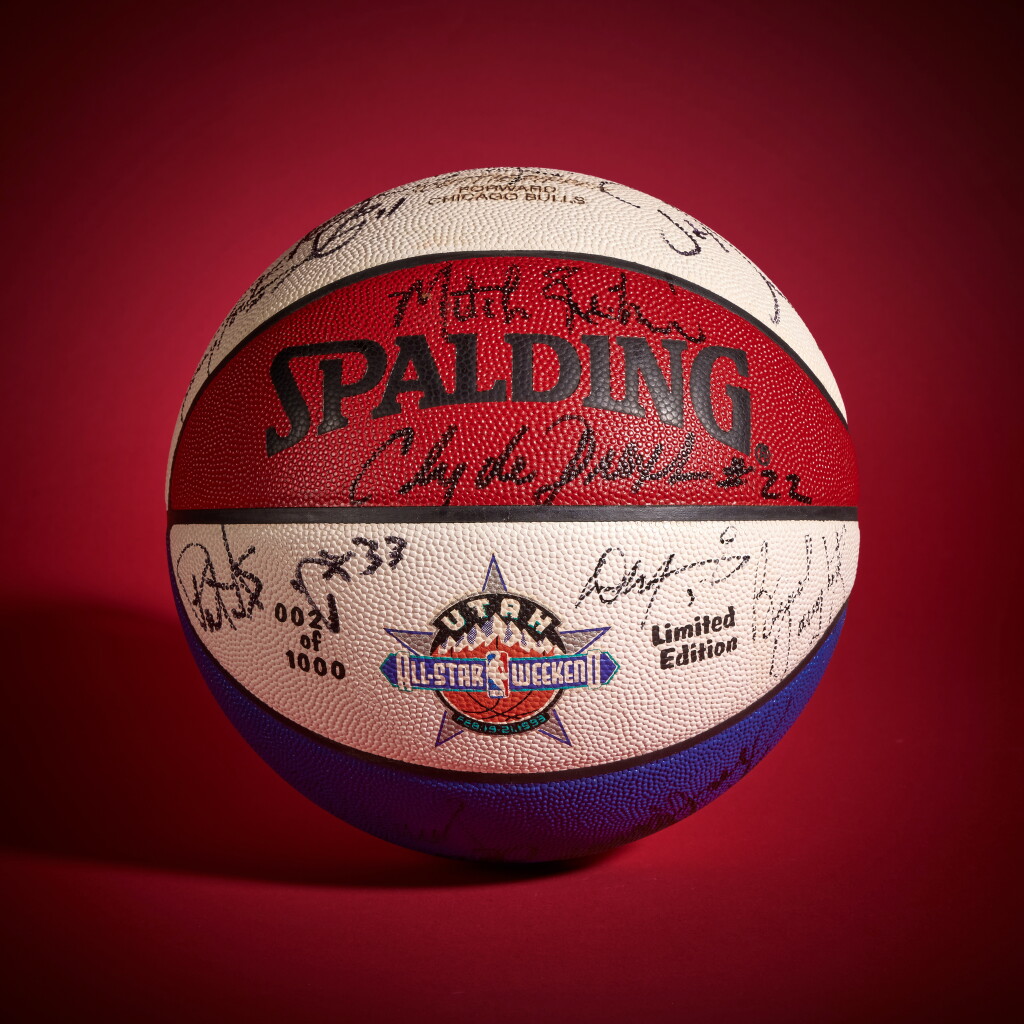 View full screen - View 1 of Lot 26. 1993 All Star Team Signed Basketball | Signed by Michael Jordan, Scottie Pippen, Charles Barkley, and Others.