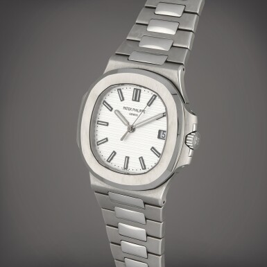 View full screen - View 1 of Lot 46. Nautilus, Reference 5711/1A-011 | A stainless steel wristwatch with date and bracelet | Circa 2017.