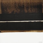 PIERRE SOULAGES | BROU DE NOIX SUR PAPIER 35,5 X 35,5 CM, 2001