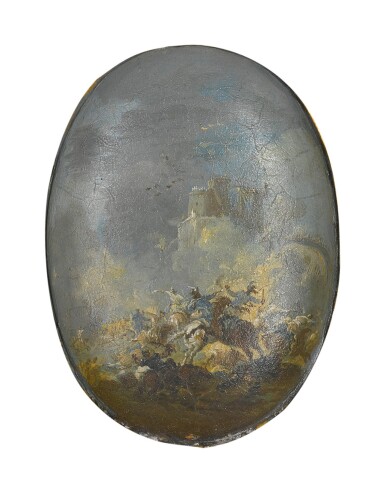 View full screen - View 1 of Lot 104. Sold Without Reserve | MANNER OF FRANCESCO GIUSEPPE CASANOVA | A BATTLE SCENE WITH FIGURES ON HORSEBACK.