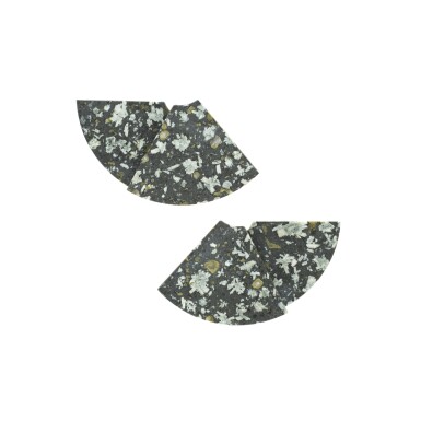 View full screen - View 1 of Lot 945. Pair of porphyry ear clips.