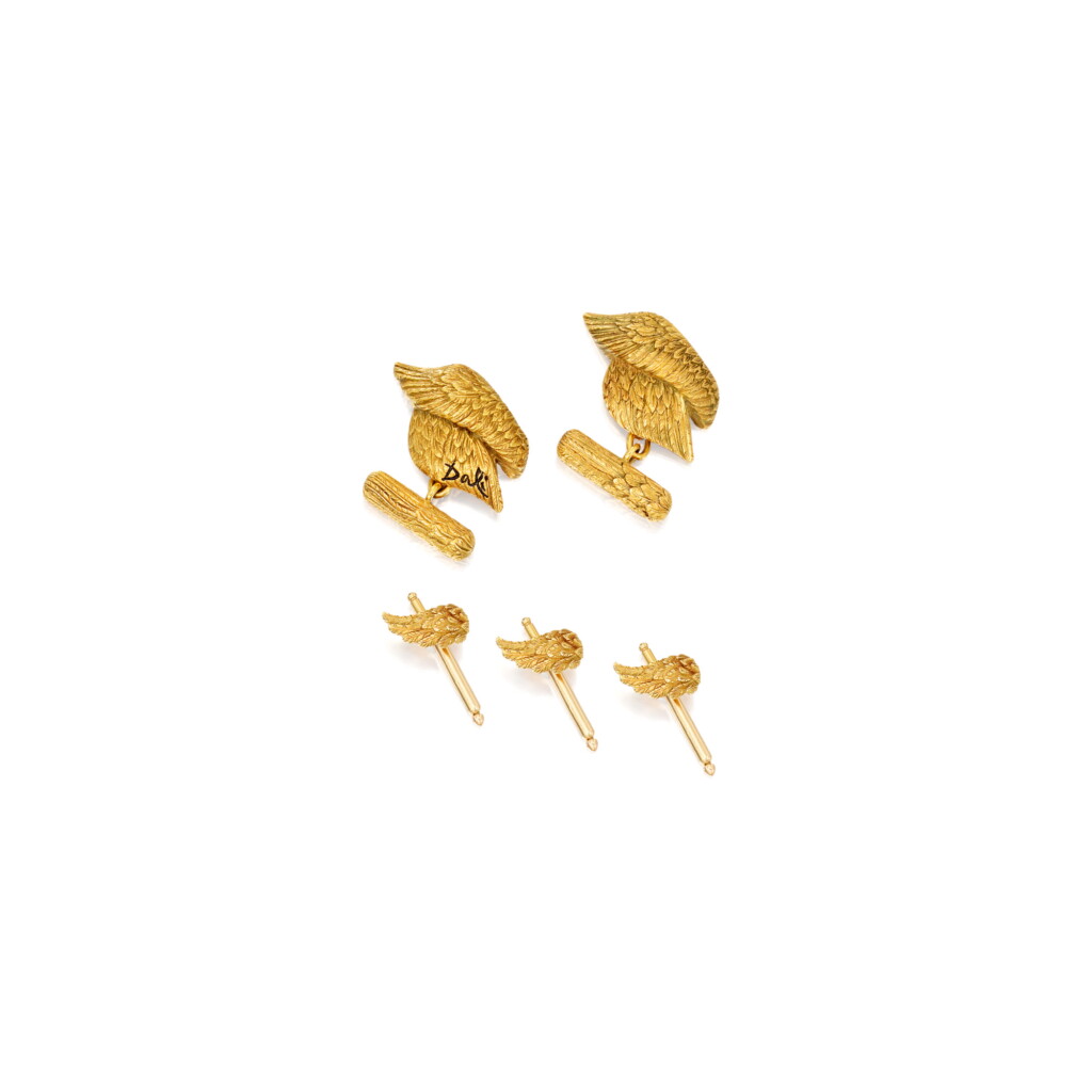 View full screen - View 1 of Lot 531. GOLD DRESS SET, ALEMANY & ERTMAN FOR SALVADOR DALÍ | 黃金首飾套裝,Alemany & Ertman 為薩爾瓦多・達利製造.