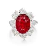 Ruby and Diamond Ring | 7.02克拉 天然 「莫桑比克」未經加熱 紅寶石 配 鑽石 戒指