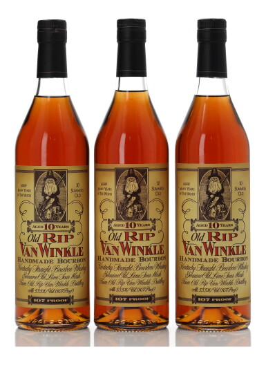 View full screen - View 1 of Lot 127. Old Rip Van Winkle 10 Year Old 107 Proof NV (3 BT 75cl).