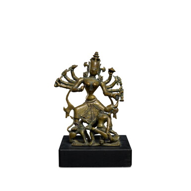 View full screen - View 1 of Lot 150. A bronze figure of Durga, India, Orissa, 17th / 18th century.