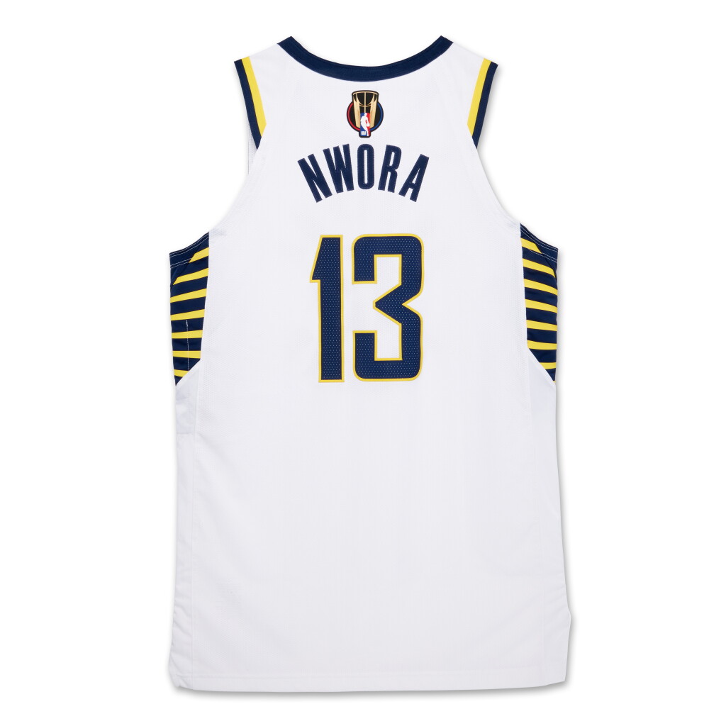 View full screen - View 1 of Lot 36. Jordan Nwora Indiana Pacers 2023-2024 In-Season Tournament Final Game Worn Association Edition Jersey.