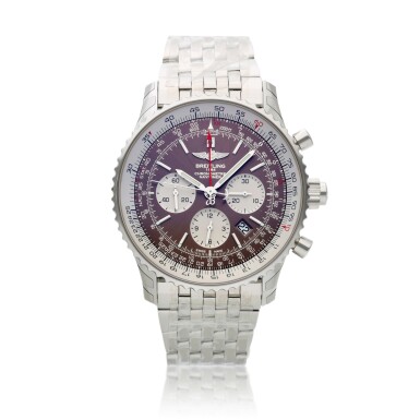 View full screen - View 1 of Lot 36. Reference AB031021 Navitimer Rattrapante, A stainless steel automatic split-second chronograph wristwatch with date and bracelet, Circa 2017.