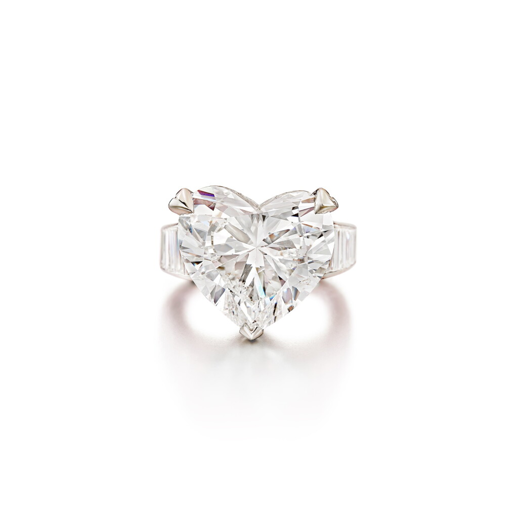 View full screen - View 1 of Lot 1809. Diamond Ring | 20.00克拉 心形 I色 鑽石戒指.