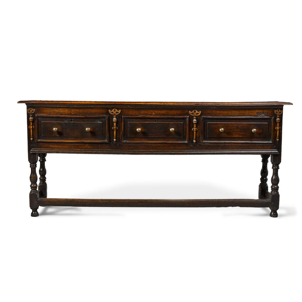View full screen - View 1 of Lot 20. A William and Mary oak dresser base, late 17th century.