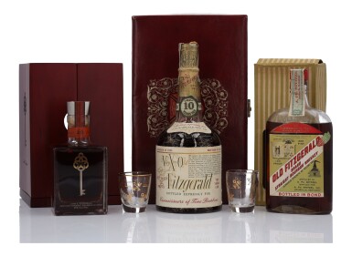 View full screen - View 1 of Lot 442. The Old Fitzgerald Archival Collection (1 Bottle Pint, 1 Bottle 4/5 Quart, 1 Bottle 37.5cl).