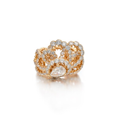 View full screen - View 1 of Lot 257. Diamond 'Milieu du Siècle' Ring, France.