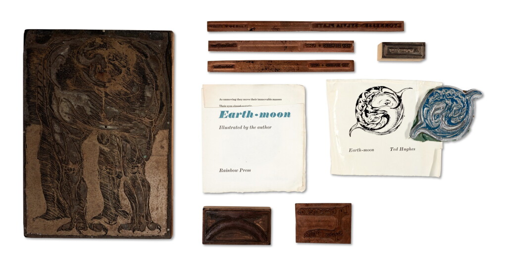 View full screen - View 1 of Lot 369. Olwyn Hughes and Ted Hughes | Objects relating to the Rainbow Press.