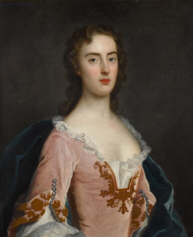 View full screen - View 1 of Lot 93. Portrait of Miss Jane Woode (1727–1790).