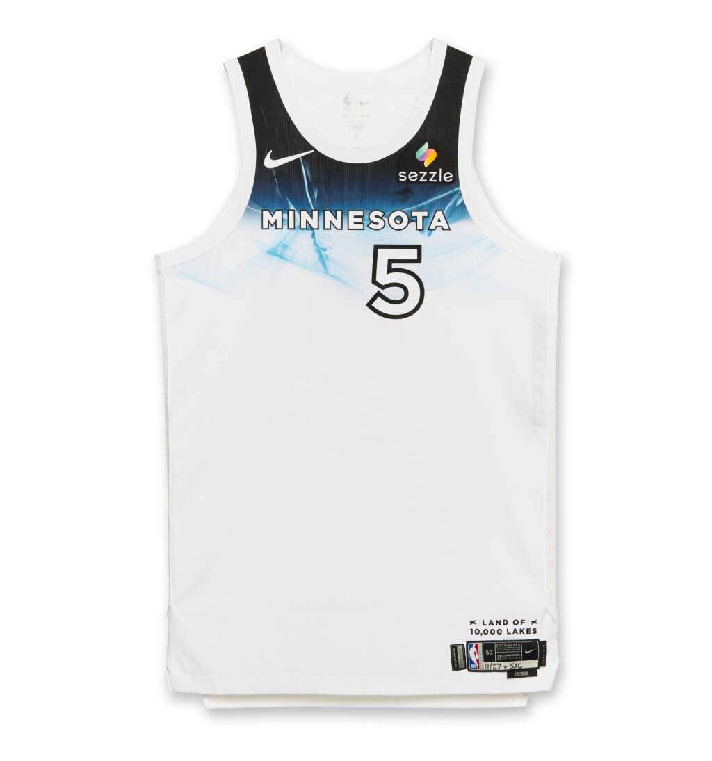 View full screen - View 1 of Lot 2. Anthony Edwards Minnesota Timberwolves 2024-2025 Game Worn City Edition Jersey .