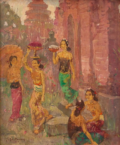 View full screen - View 1 of Lot 782. Adrien Jean Le Mayeur de Merprès 勒邁耶 | Balinese women 巴厘女子.