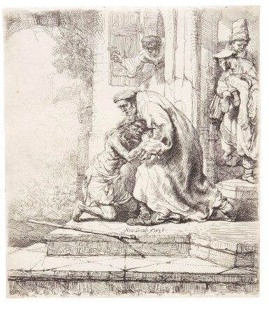 View full screen - View 1 of Lot 95. The Return of the Prodigal Son (B., Holl. 91; New Holl. 159; H. 147).