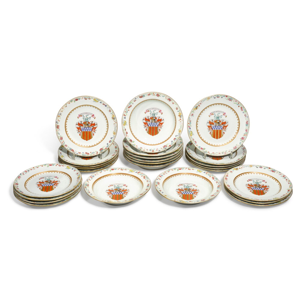 View full screen - View 1 of Lot 295. A English armorial part dinner service, early 19th century.