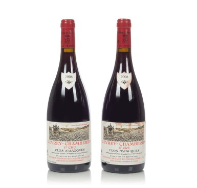 View full screen - View 1 of Lot 443. Gevrey Chambertin, Clos St. Jacques 2008 Domaine Armand Rousseau (2 BT).