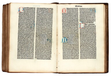 View full screen - View 1 of Lot 150. Bible, Latin, Venice, 1480, later red morocco gilt, Clements copy.