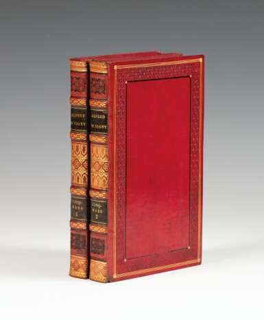 View full screen - View 1 of Lot 204. VIGNY. Cinq Mars. 1826. Veau cerise de l'époque, édition originale + l.a.s. de Devéria à Hugo.