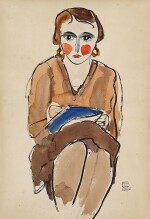 Sanyu 常玉 | Woman with hoop earrings 穿戴耳環的女人