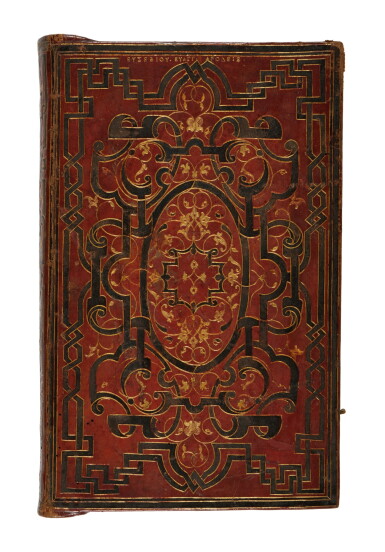 View full screen - View 1 of Lot 33. Eusebius, Evangelicae praeparationis lib. X, Paris, 1544, a Paris alla greca binding by Gomar Estienne for Marcus Fugger.