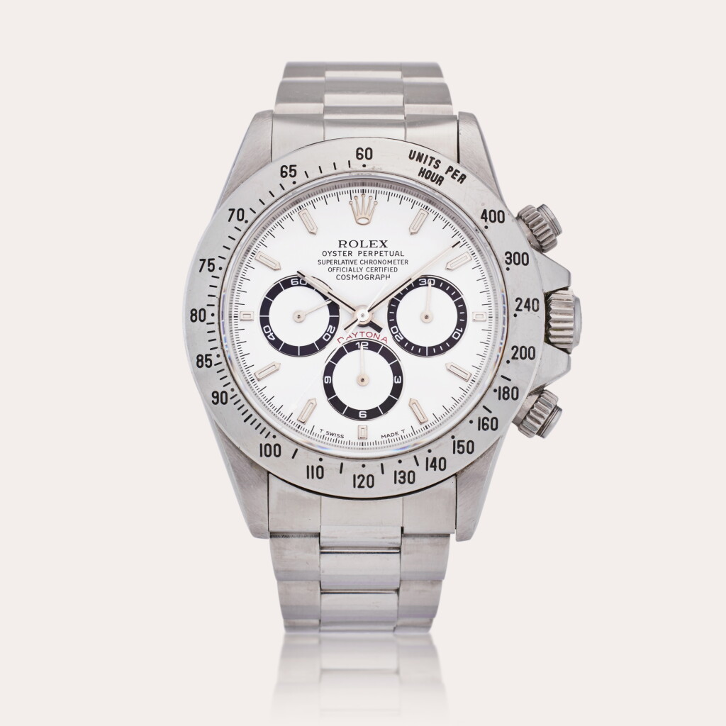 View full screen - View 1 of Lot 333. Reference 16520 'Zenith' Daytona | A stainless steel automatic chronograph wristwatch with bracelet, Circa 1995.