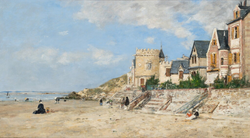View full screen - View 1 of Lot 422. La Tour Malakoff et le rivage à Trouville.