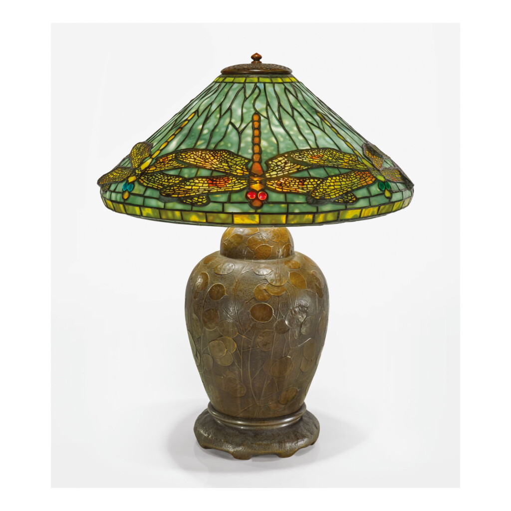 View full screen - View 1 of Lot 25. TIFFANY STUDIOS | "DRAGONFLY" TABLE LAMP.