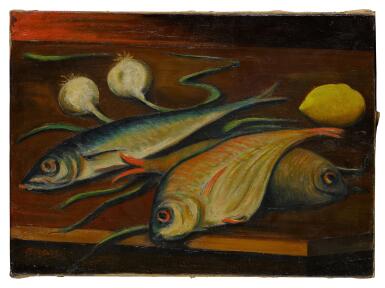 View full screen - View 1 of Lot 632. Nature morte aux poiss.