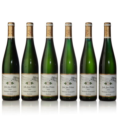 View full screen - View 1 of Lot 639. Wehlener Sonnenuhr Riesling Auslese Goldkapsel 2001 J. J. Prüm (12 BT).