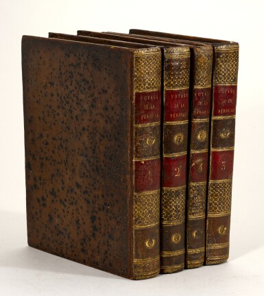 View full screen - View 1 of Lot 66. La Perouse | Voyage ... autour du Monde. Paris, 1791, first edition, 5 volumes: 4 text and one atlas.