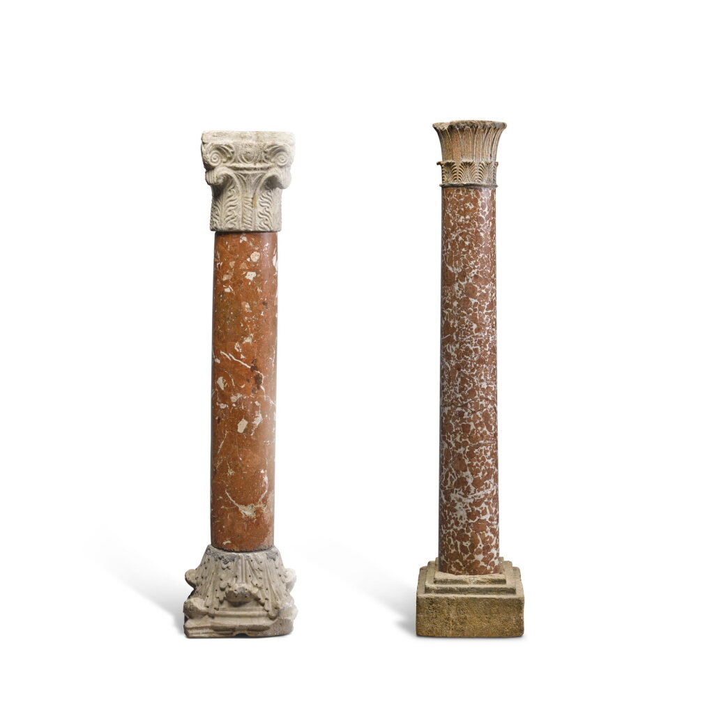 View full screen - View 1 of Lot 13. Two Italian columns, 17th century.