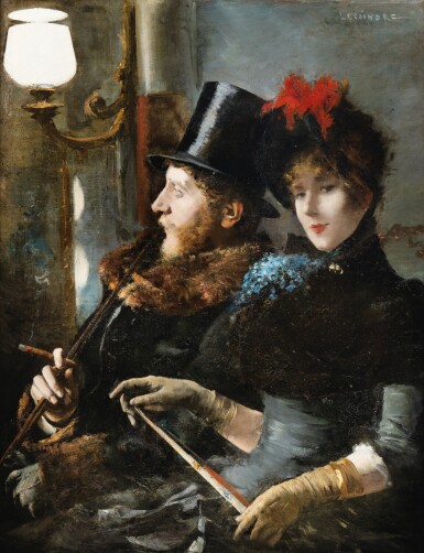 View full screen - View 1 of Lot 102. ETIENNE-FRANÇOIS-EUGÈNE LECOINDRE | AT THE CAFÉ-CONCERT.