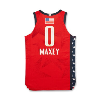 View full screen - View 1 of Lot 34. Tyrese Maxey 2026 NBA All-Star Game Media Day Jersey.