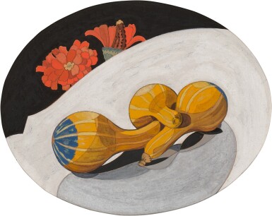 View full screen - View 1 of Lot 421. Squash and Zinnias.