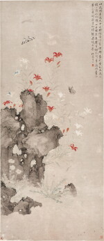 蔡嘉 花蝶圖|Cai Jia, Flowers and Butterflies
