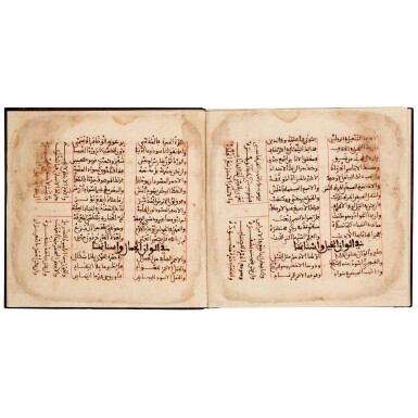 View full screen - View 1 of Lot 116. Yahya ibn Muhammad ibn Ayyub al-Ta'i al-Andalusi ibn Muda, a poem on the characteristics of human beings, horses and camels, Andalusia or North Africa, dated Muharram 677 AH/June 1278 AD.
