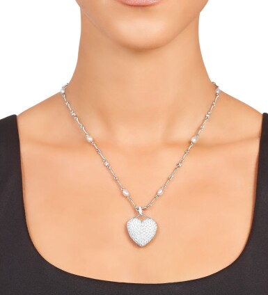 View full screen - View 1 of Lot 343. Tiffany & Co.| Diamond Pendant-Necklace, France.