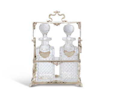 View full screen - View 1 of Lot 79. A silver Tantalus (Bottle Holder), Buccellati, Milan, circa 1990 | Cave à liqueur en argent par Buccellati, Milan, vers 1990.