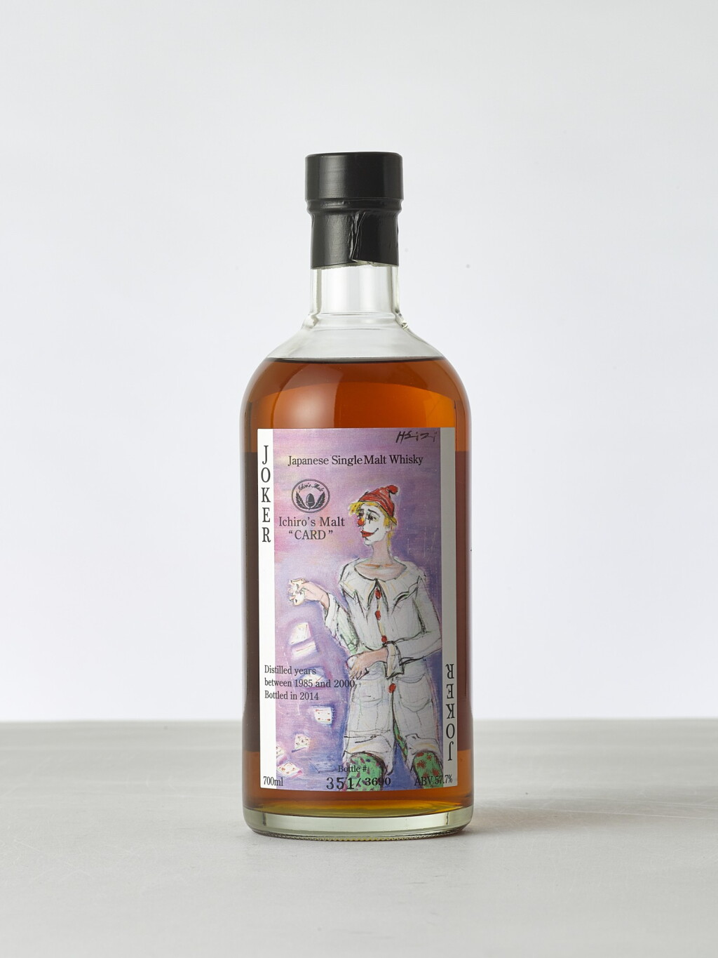 View full screen - View 1 of Lot 2098. 羽生 Hanyu Ichiro's Malt Card Series The Colored Joker 57.7 abv NV (1 BT70).