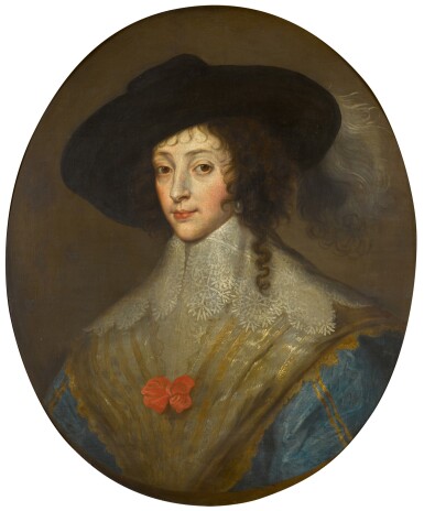 View full screen - View 1 of Lot 108. Portrait of Queen Henrietta Maria (1609–1669).