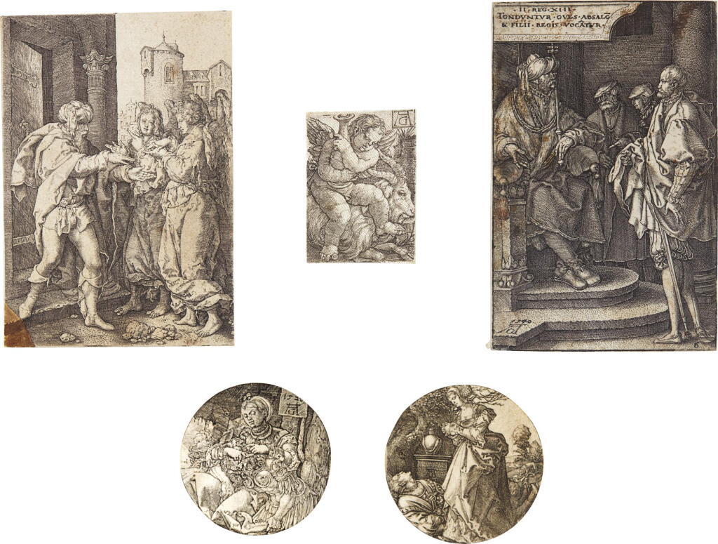 View full screen - View 1 of Lot 77. HEINRICH ALDEGREVER | FIVE WORKS: LOT WELCOMES THE ANGELS (BARTSCH, NEW HOLLSTEIN 14).