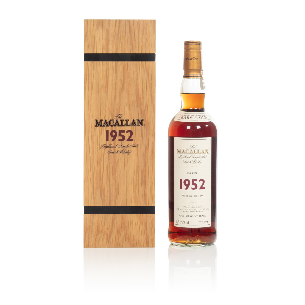 View full screen - View 1 of Lot 7. The Macallan Fine & Rare 49 Year Old 48.0 abv 1952 (1 BT70).