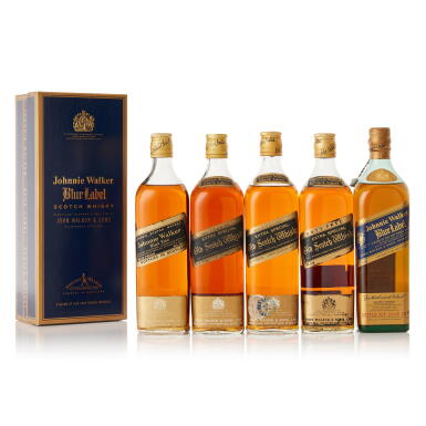 View full screen - View 1 of Lot 9719. Johnnie Walker Blended Scotch Whisky Mixed Lot (5 BT75).