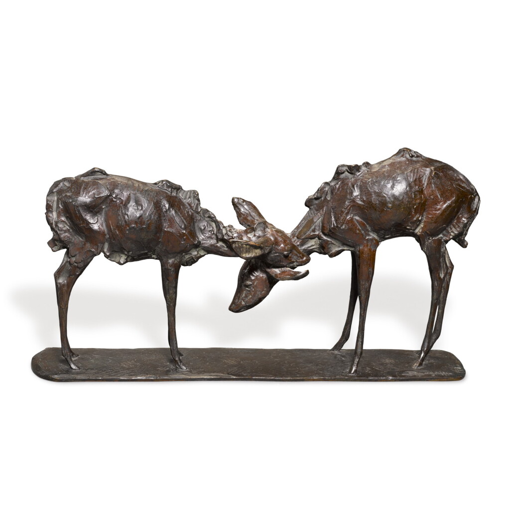 View full screen - View 1 of Lot 16. Deux antilopes goudou ou deux amis.