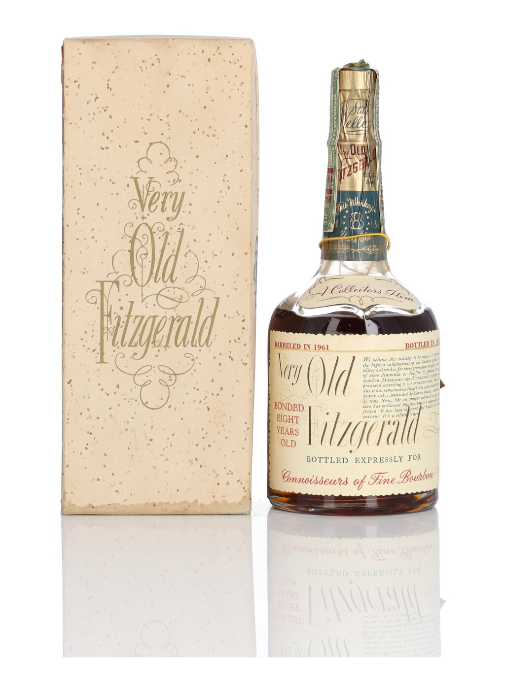 View full screen - View 1 of Lot 328. Very Old Fitzgerald 8 Year Old 100 Proof 1961 (1 Bottle Half-Pint).