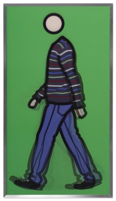 View full screen - View 1 of Lot 134. Jeremy Walking in Stripy Jumper.