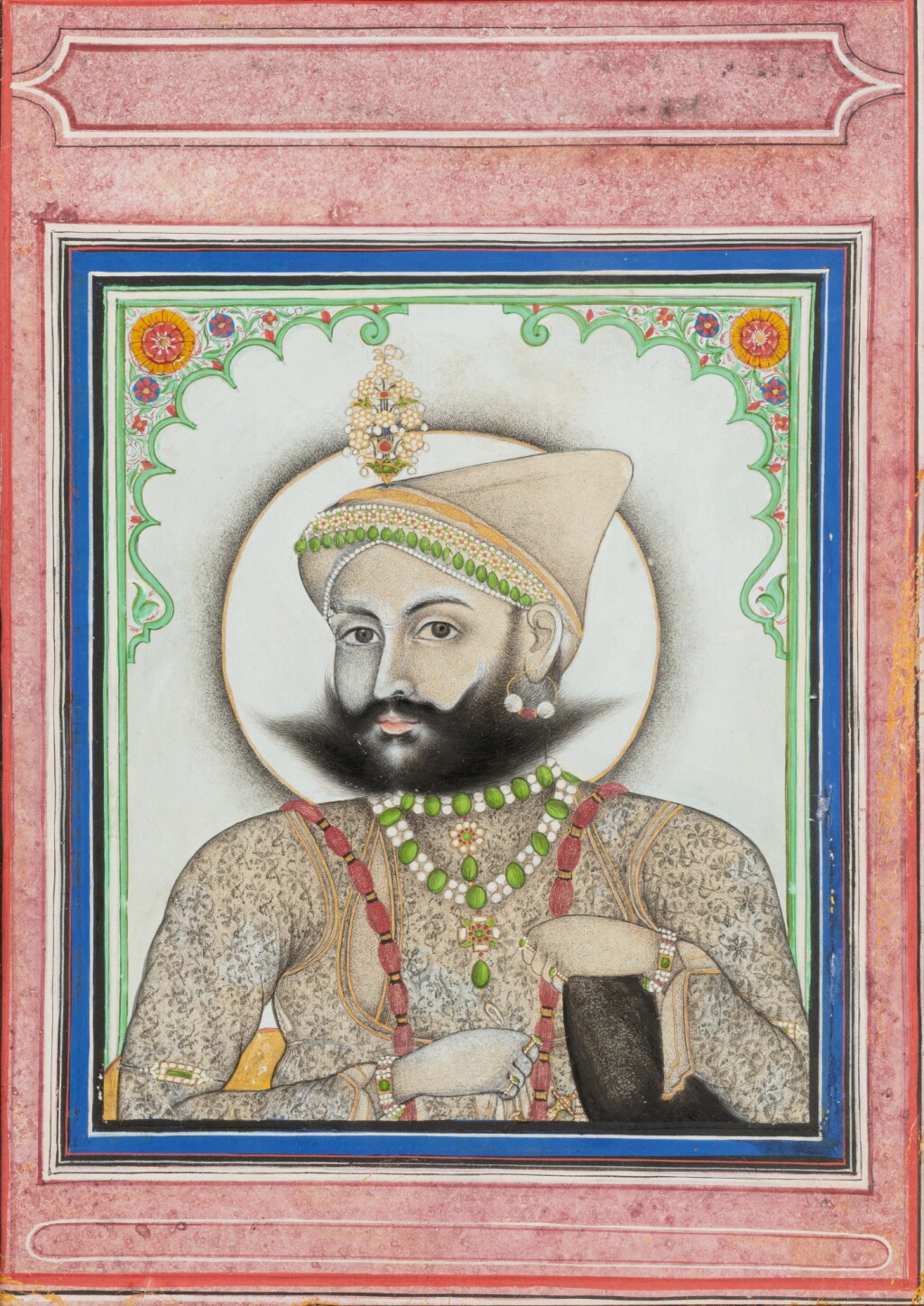 View full screen - View 1 of Lot 66. INDIA, RAJASTHAN AND PUNJAB, 19TH CENTURY | TWO PORTRAITS AND TWO GATHERINGS.