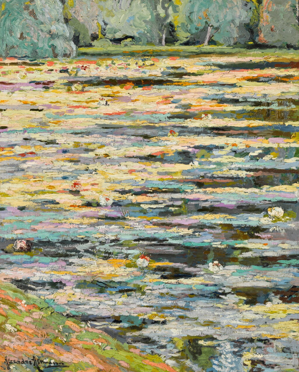 View full screen - View 1 of Lot 91. Waterlilies.